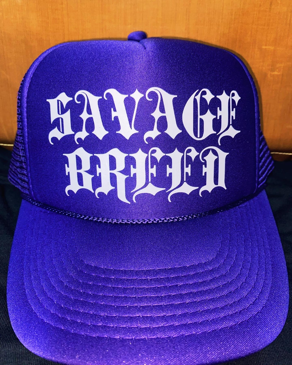 Purple Savage Breed Trucker hat